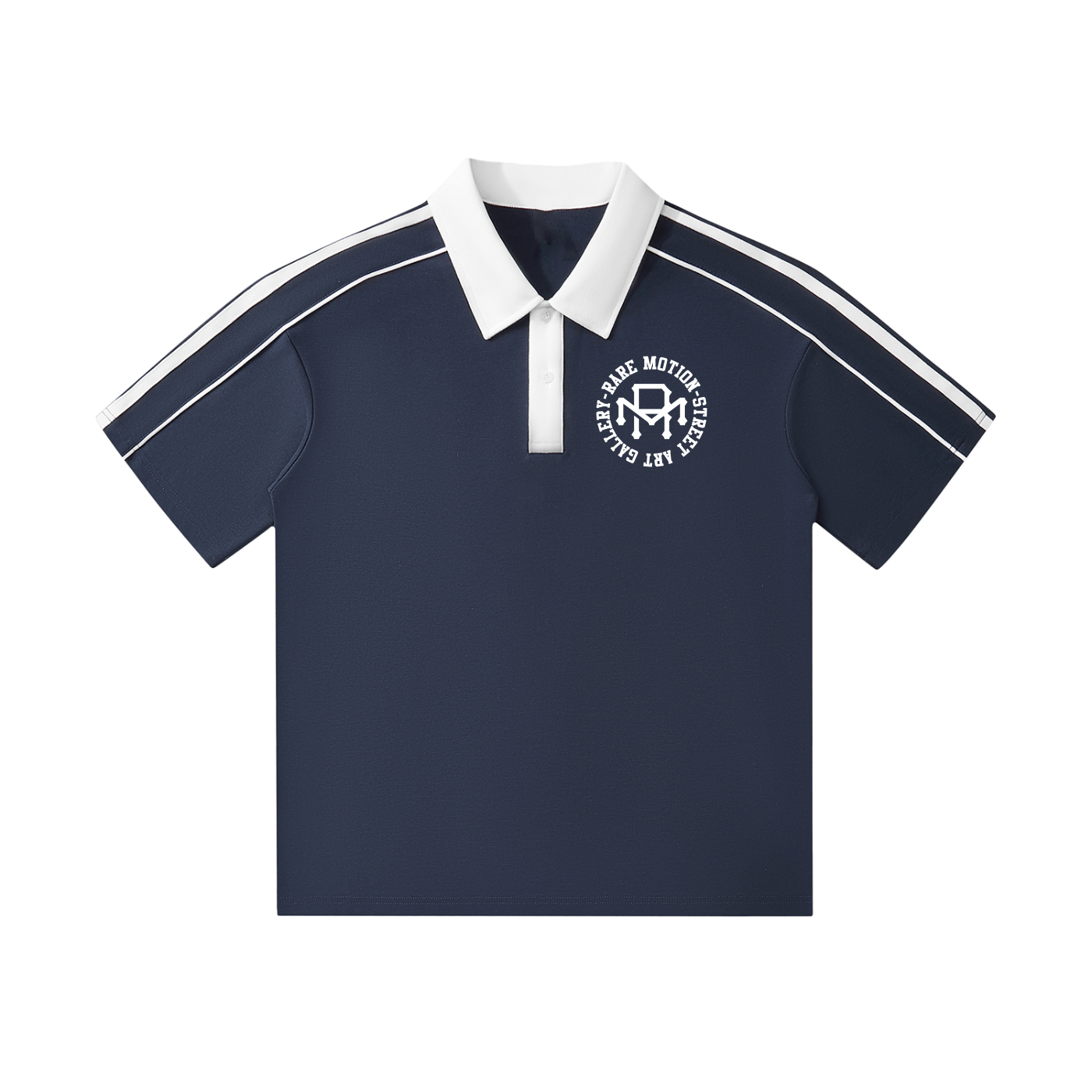 Short-Sleeve Polo Tee- Navy Blue