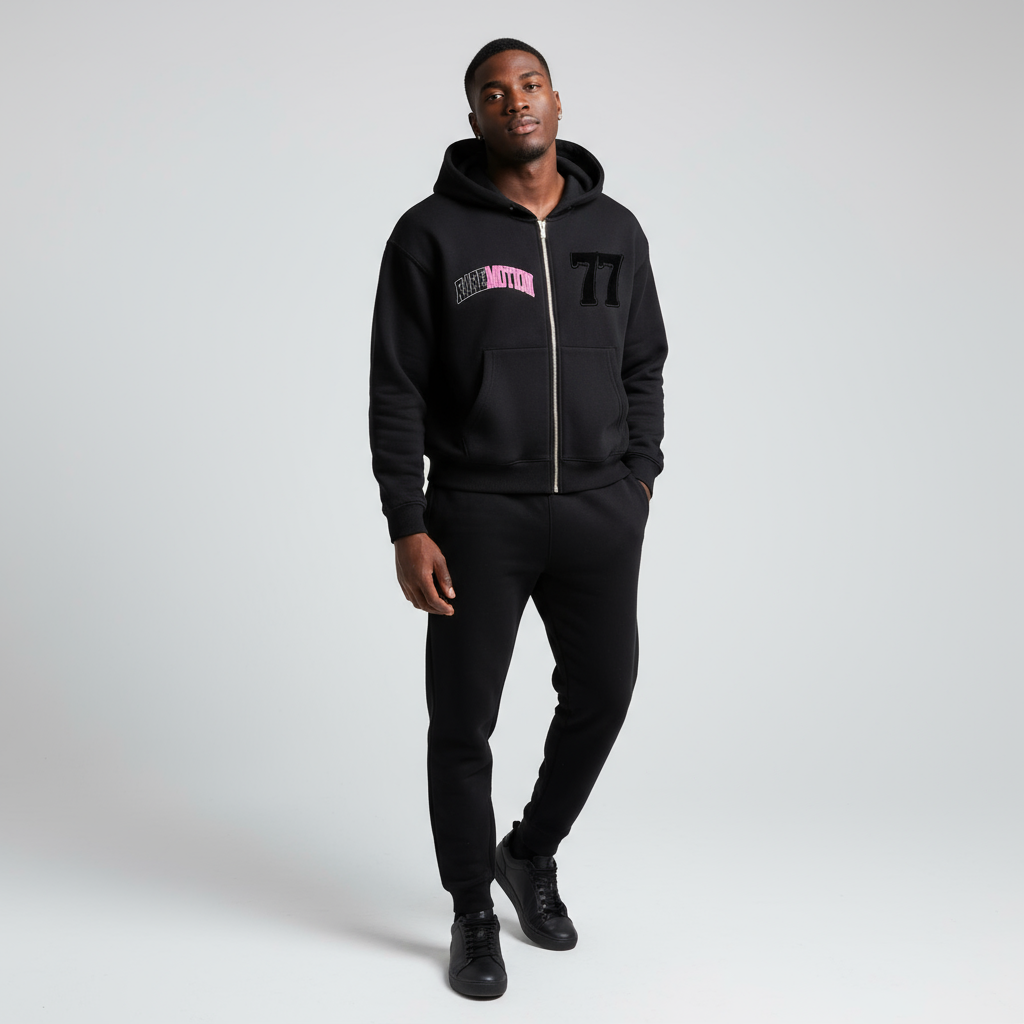 Fleece Zip-Up Boxy Hoodie