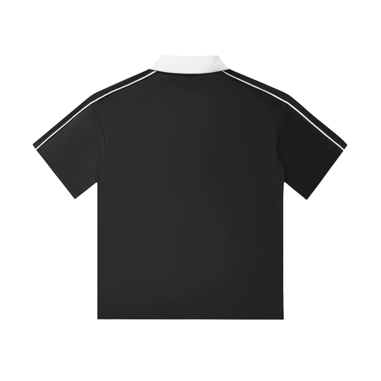 Short-Sleeve Polo Tee- Black